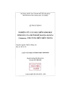 Nghiên cứu các đặc điểm sinh học sinh sản cua huỳnh đế ranina ranina Linnaeus 1758 vùng biển miền trung