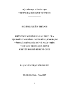 Phan tich mo hinh va cau truc cua tap doan tai chinh ngan hang ung dung vao ngan hang dau tu va phat trien viet nam trong qua trinh chuyen doi mo hinh to chuc