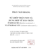 Sự ghép thân non và dung hợp tế bào trần ở khoai mì Manihot esculenta L và khoai tây Solanum tuberosum L