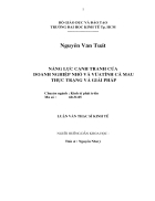 Năng lực cạnh tranh của doanh nghiệp nhỏ và vừa tỉnh Cà Mau thực trạng và giải pháp