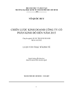 Chiến lược kinh doanh Công ty Cổ phần Kinh Đô đến năm 2015