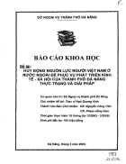 Huy động nguồn lực người Việt Nam ở nước ngoài để phục vụ phát triển kinh tế xã hội của thành phố Đà Nẵng Thực trạng và giai pháp