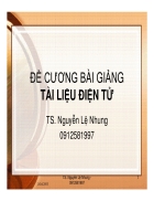 Đề cương bài giảng Tài liệu điện tử và quản lý tài liệu điện tử