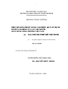 Một số giải pháp nâng cao hiệu quả sử dụng nguồn lao động của các chi nhánh Ngân hàng Công Thương tại Thành phố Hồ chí Minh