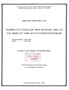 Nghiên cứu sàng lọc một số dược liệu có tác động ức chế acetylcholinesterase