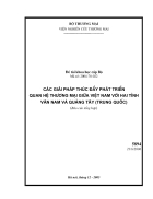 Các giải pháp thúc đẩy phát triển quan hệ thương mại giữa Việt Nam với hai tỉnh Vân Nam và Quảng Tây Trung Quốc