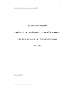 Dự thảo Hướng dẫn thông tin giáo dục truyền thông về cấp nước sạch và vệ sinh nông thôn