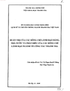 Huấn thị của các đồng chí lãnh đạo Đảng nhà nước và phát biểu của các đồng chí ngành về công tác thanh tra