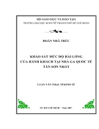 Khảo sát mức độ hài lòng của hành khách tại nhà ga quốc tế tân sơn nhất