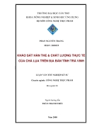 Khảo sát hàn the và chất lượng thực tế của chả lụa trên địa bàn tỉnh Trà Vinh