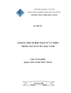 Áp dụng một số biện pháp xử lý nhiệt trong sản xuất sữa đậu nành