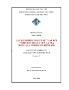 Đặc điểm hình thái và sự thay đổi tính chất hóa lý của cá tra trong quá trình chế biến lạnh