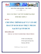 Đánh giá chương trình KAP Knowledge Attitude Practice và thực trạng áp dụng hệ thống HACCP đảm bảo thực phẩm sạch tại Thành Phố Hồ Chí Minh