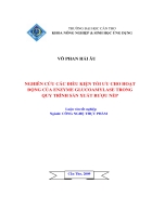 NGHIÊN CỨU Các điều kiện tối ưu cho hoạt động của enzyme GLUCOAMYLASE trong quy trình sản xuất rượu nếp