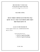 Hoàn thiện chính sách thương mại quốc tế của việt nam trong điều kiện hội nhập quốc tế