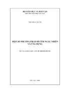 Một số phương pháp dò tìm ngâu nhiên và ứng dụng