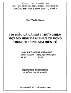 Tìm hiểu và cài đặt thử nghiệm một mô hình đàm phán tự động trong thương mại điện tử