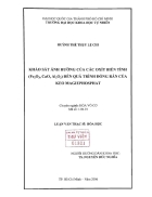 Khao sat anh huong cua cac oxit bien tinh Fe2O3 CaO Al2O3 den qua trinh dong ran cua keo magiephosphat