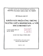 Khảo sát phản ứng trùng ngưng giữa bisphenol a với diclorometan