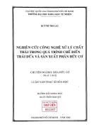 Nghiên cứu công nghệ xử lý chất thải trong quá trình chế biến trái dừa và sản xuất phân hữu cơ