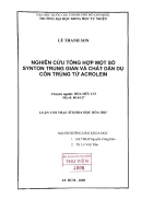 Nghiên cứu tổng hợp một số synton trung gian chất dẫn dụ côn trùng từ acrolien