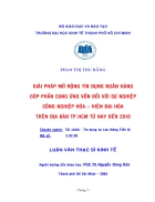 Giải pháp mở rộng tín dụng Ngân hàng góp phần cung ứng vốn đối với sự nghiệp CNH HĐH trên địa bàn Tp HCM từ nay đến 2010