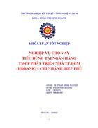 Nghiệp vụ cho vay tiêu dùng tại Ngân Hàng thương mại cổ phần Phát Triển Nhà TP HCM Chi Nhánh Hiệp Phú