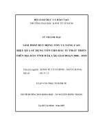 Giải pháp huy động vốn và nâng cao hiệu quả sử dụng vốn cho đầu tư phát triển trên địa bàn tỉnh ĐắkLắk giai đoạn 2006 2010