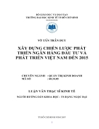 Xây dựng chiến lược phát triển ngân hàng đầu tư và phát triển Việt Nam đến năm 2015