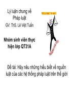 Đề tài hãy nêu những hiểu biết về nguồn luật của các hệ thống pháp luật trên thế giới