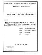 Phân tích hiệu quả hoạt động bán hàng tại nhà sách Xuân Thu