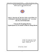 Thực trạng sử dụng vốn tại công ty Cổ phần Thương mại Đầu tư và Xây dựng Constrexim