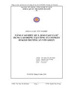 Nâng cao hiệu quả đào tạo và sử dụng lao động tại công ty cổ phần đt xd trường an viwaseen