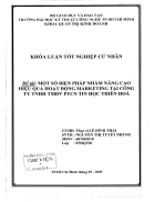Một số biện pháp nhằm nâng cao hiệu quả hoạt động marketing tại công ty TNHH TMDV PTCN tin học Thiên Hoà