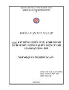 Xây dựng chiến lược kinh doanh dịch vụ bưu chính tại bưu điện Củ Chi giai đoạn 2010 2013