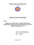 Chiến lược tiêu thụ và phát triển sản phẩm thức ăn gia cầm tại đồng nai của công ty tnhh guyomarc h vn