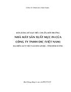 Bản đăng ký đạt tiêu chuẩn môi trường Dự án NM sản xuất mực in