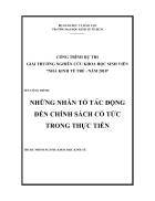 Những nhân tố tác động đến chính sách cổ tức trong thực tiễn