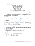 Đề thi kết thúc học phần môn điện