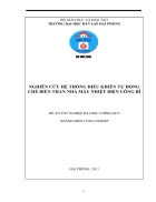 Nghiên cứu hệ thống điều khiển tự động chế biến than nhà máy nhiệt điện Uông Bí