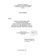 Đánh giá chất lượng nước của dòng sông hương đoạn chảy qua thành phố huế dựa vào các chỉ tiêu phân tích và mô hình toán học streeter phelps