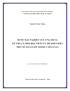 Bước đầu nghiên cứu ứng dụng kỹ thuật sinh học phân tử để phân biệt một số loài sâm thuộc chi panax