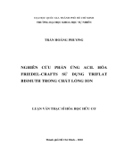 Nghiên cứu phản ứng acil hóa friededl crafts sử dụng triflat bismuth trong chất lỏng ion