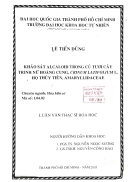 Khảo sát alcaloid trong củ tươi cây trinh nữ hoàng cung crinumlatifolium l Họ thủy tiên amaryllidaceae