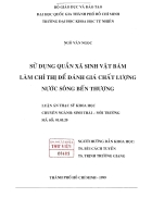 Su dung quan xa sinh vat bam lam chi thi de danh gia chat luong nuoc song ben thuong