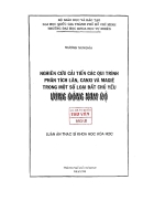 Nghiên cứu cải tiến quy trình phân tích phân lân canxi và magiê trong một số loại đất chủ yếu vùng đông nam bộ