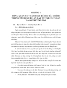 Hoàn thiện công tác thẩm định rủi ro tài chính trong tín dụng dự án đầu tư tại các ngân hàng Thương mại Việt Nam