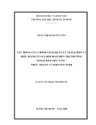Tác động của chính sách quản lý ngoại hối và điều hành tỷ giá hối đoái đến thị trường ngoại hối Việt Nam Thực trạng và khuyến nghị