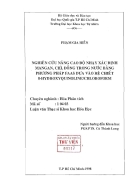 Nghiên cứu nâng cao độ nhạy xác định mangan chì đồng trong nước bằng phương pháp faas dựa vào hệ chiết 8 hydroxyquinoline chloroform