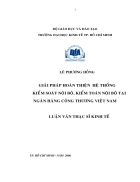 Giải pháp hoàn thiện hệ thống kiểm soát nội bộ kiểm soát nội bộ tại ngân hàng công thương Việt Nam